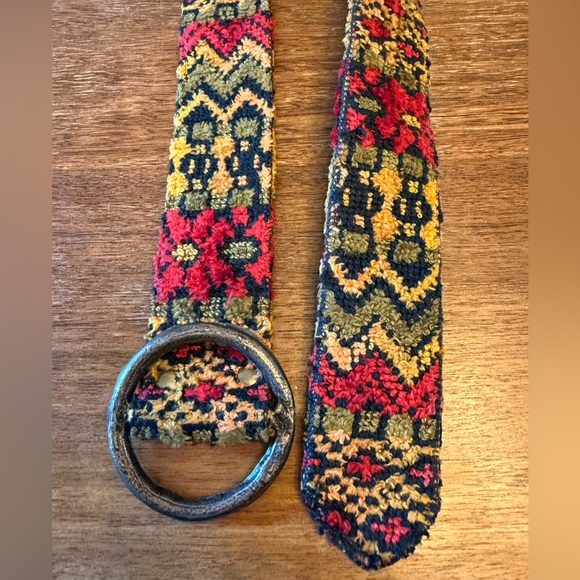 Multicolor Textile Patterned Belt - Picture 5 of 7